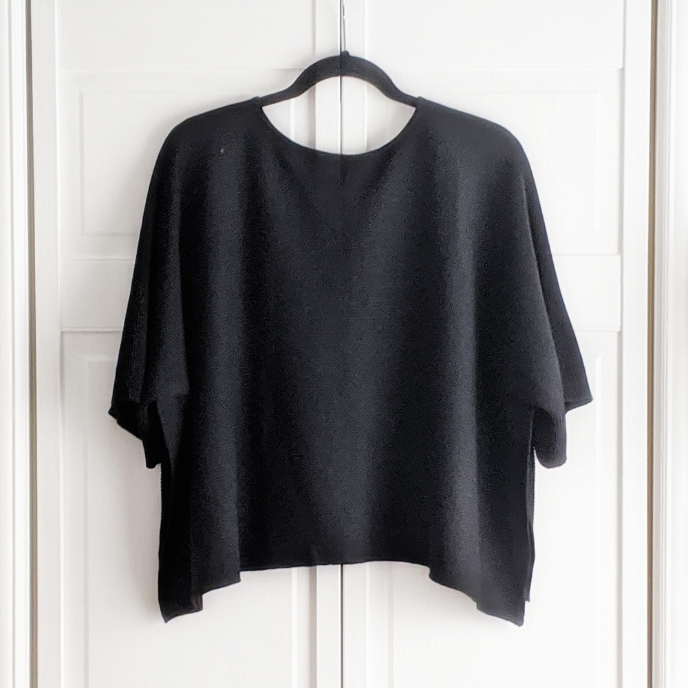 Anthropologie Fate Ribbed Boxy Crop Sweater Top L